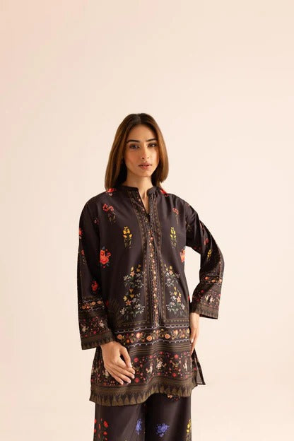 Stitched 2 Piece Printed Shirt and Trouser – Elegant Floral Fusion