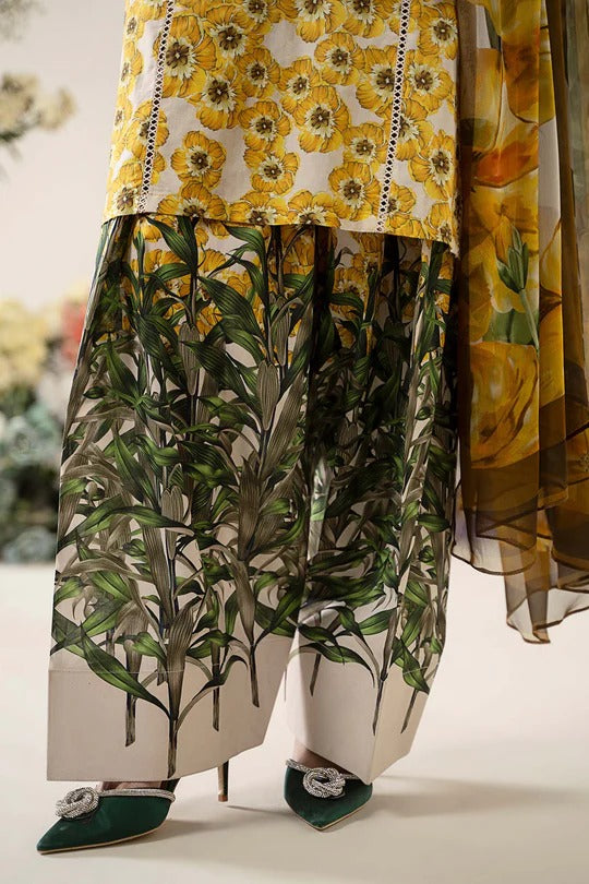 Sunlit Bloom by Maria.B & Printed Lawn Suit with 3D Embroidered Neckline