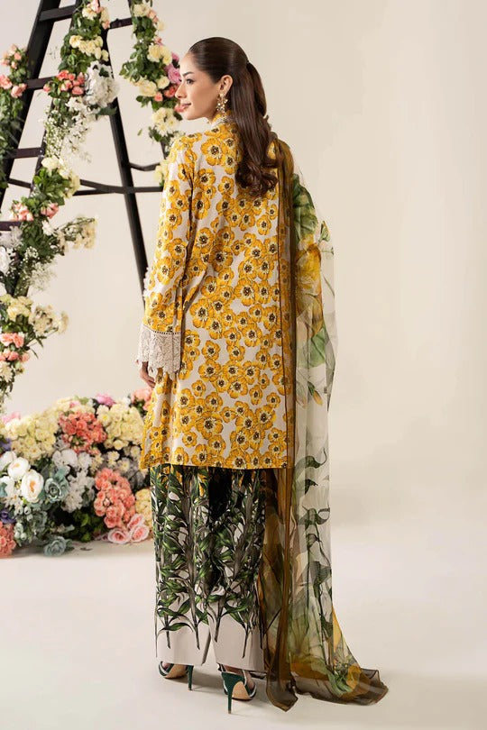 Sunlit Bloom by Maria.B & Printed Lawn Suit with 3D Embroidered Neckline