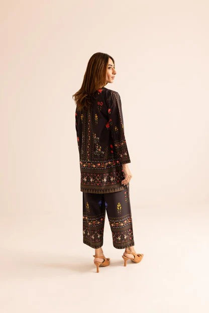 Stitched 2 Piece Printed Shirt and Trouser – Elegant Floral Fusion